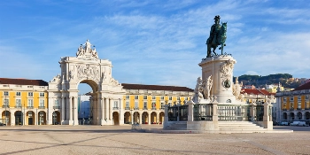 Portugal Small Group Golf Tour Vacation Package Rua Augusta Arch, Lisbon - PerryGolf + Azamara Cruises